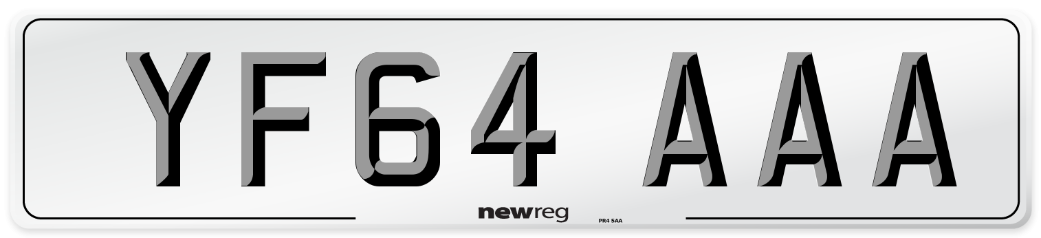 YF64 AAA Number Plate from New Reg